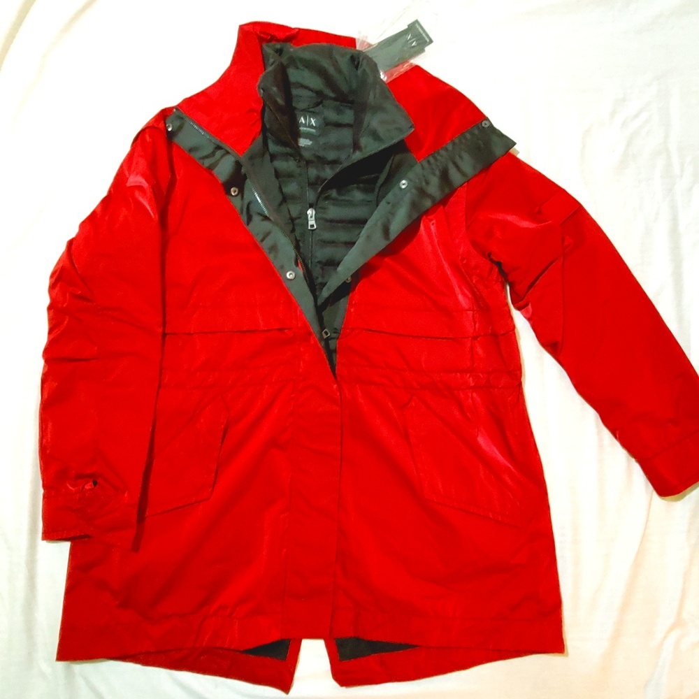 Armani Exchange A|X Women Convertible Down Parka